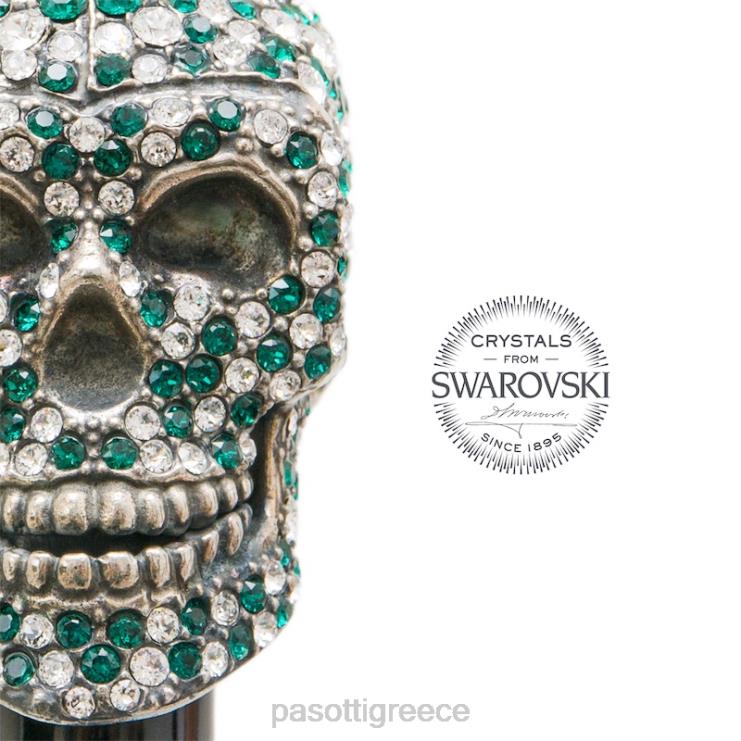 ομπρέλα | PASOTTI 478 oxf-6 w333bv - πράσινη ομπρέλα κρανίου swarovski 2N6B8565 γυναίκες